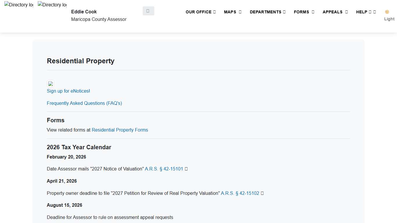 Residential Property Home - Maricopa County Assessor's Office
