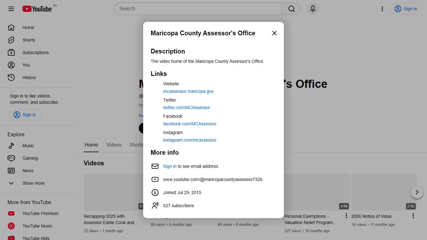 Maricopa County Assessor's Office - YouTube