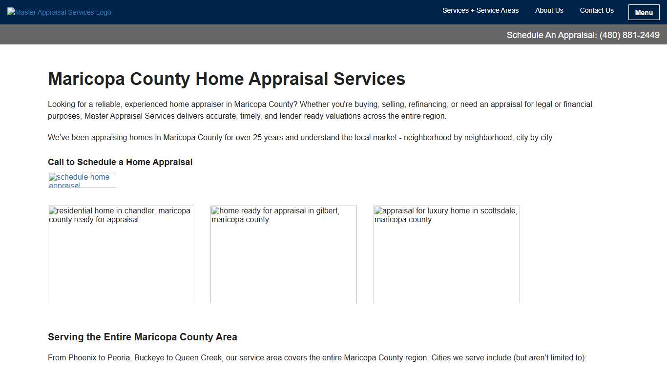 Maricopa County Home Appraisals Master Appraisal Services